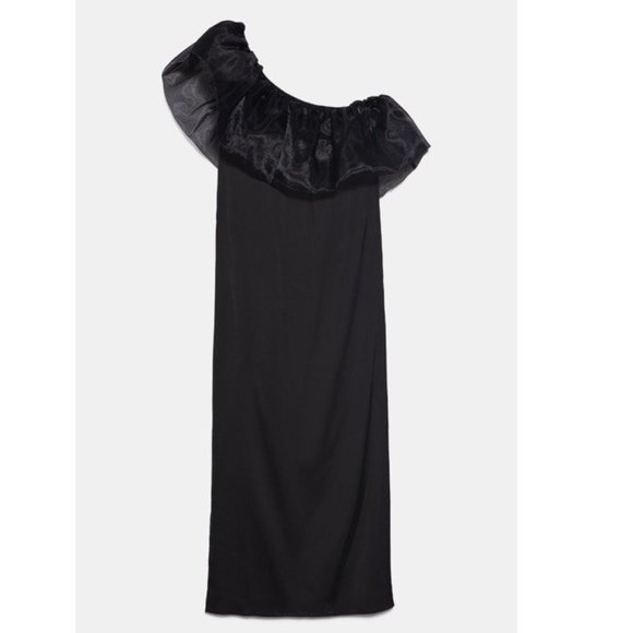 🌺 Zara Organza Satin Effect Dress NWT - Picture 8 of 8